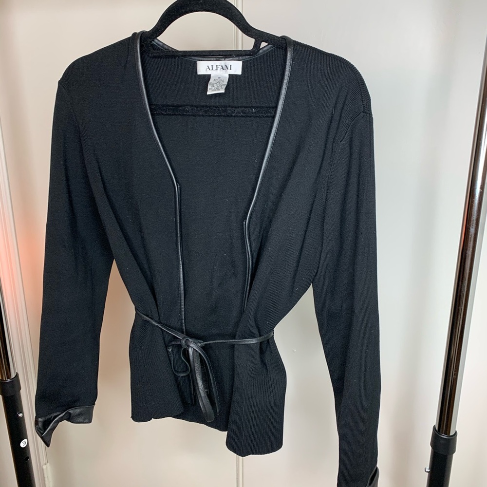 Alfani Leather / Silk Sweater